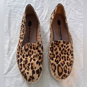 Dr. Scholl's Tan and Brown Leopard Flats